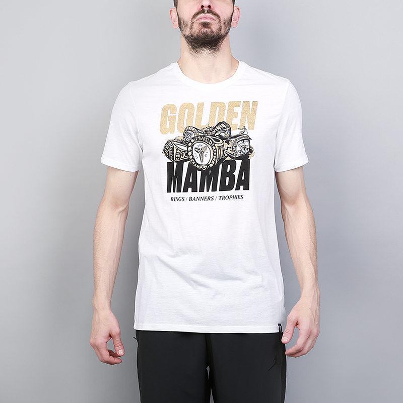 мужская белая футболка Jordan Dri-FIT Kobe Basketball T-Shirt AJ2808-100 - цена, описание, фото 1